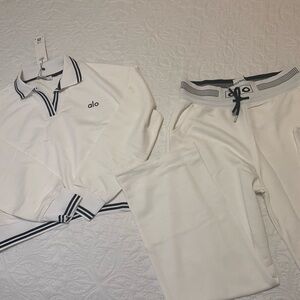 Yoga White Tracksuit Set